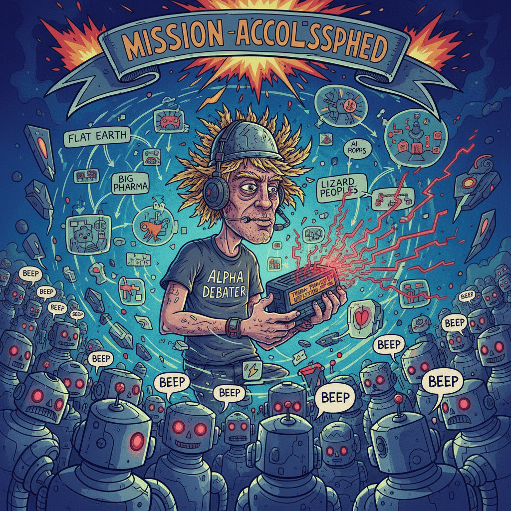 Detected talking points, accused everyone of being bots, mission accomplished