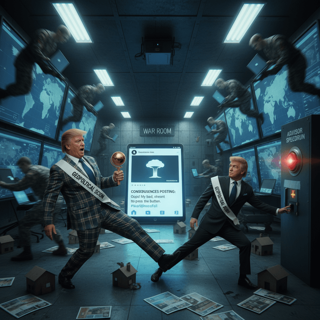 real estate guy, TV host, and nepotism walk into a war room