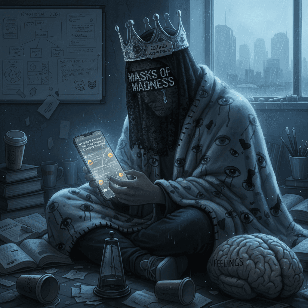 performative mental illness but make it cryptic and sad