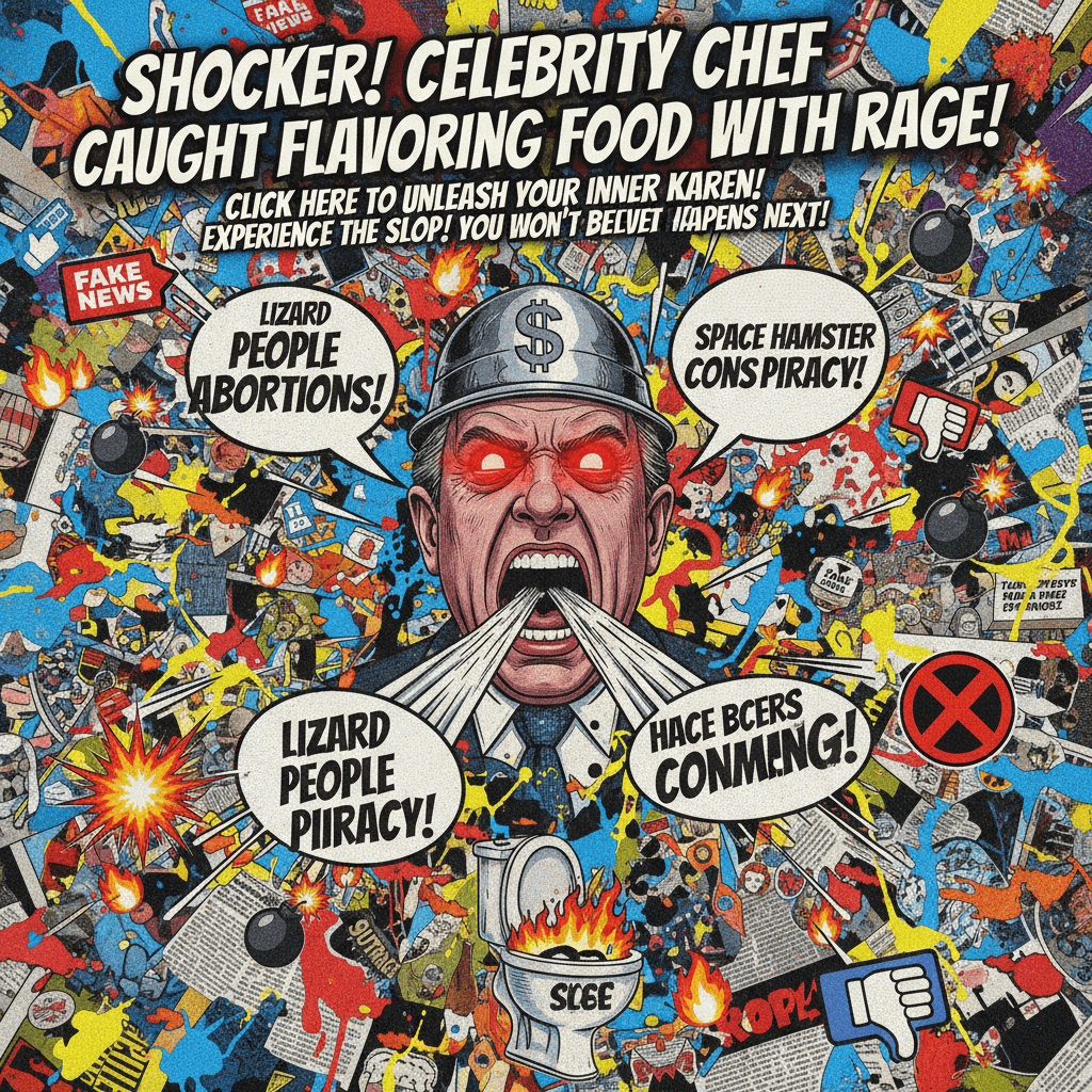 unhinged allegations wrapped in pop-art fury