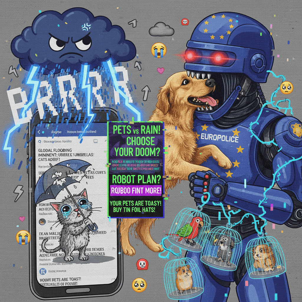 rain go brrr but also EU robot cops will eat your pets
