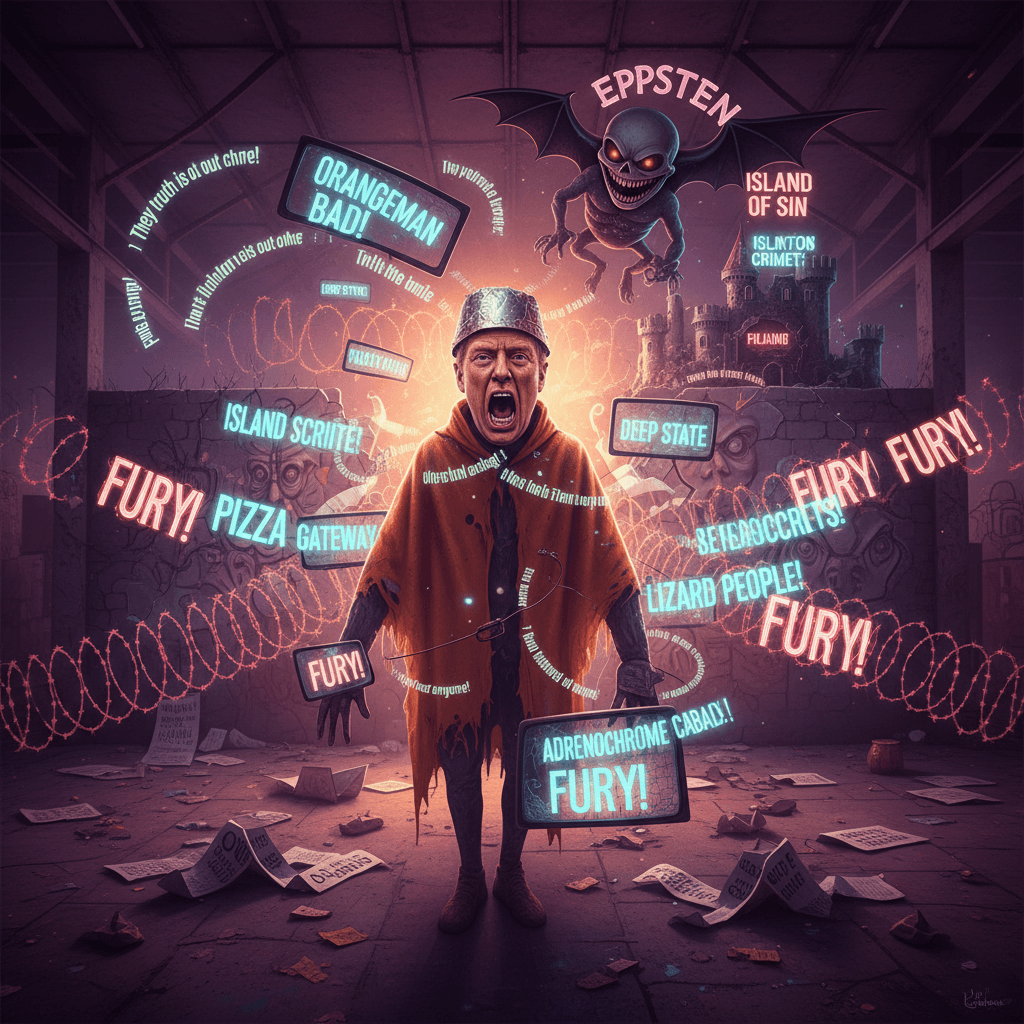 cryptic schizo-posting about orangeman, poland fury & epstein—peak unhinged