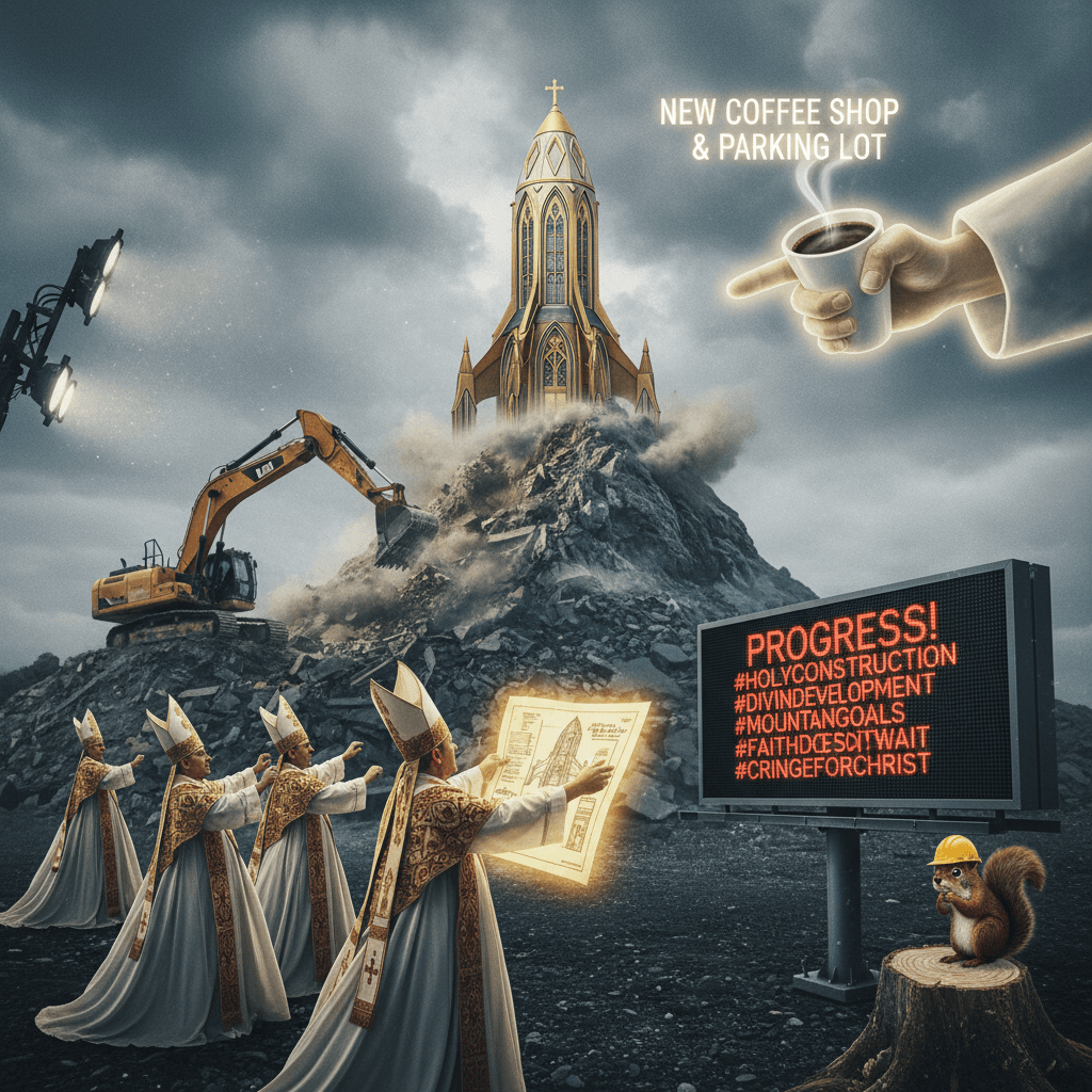 God's plan apparently doesn't include peaceful mountain views