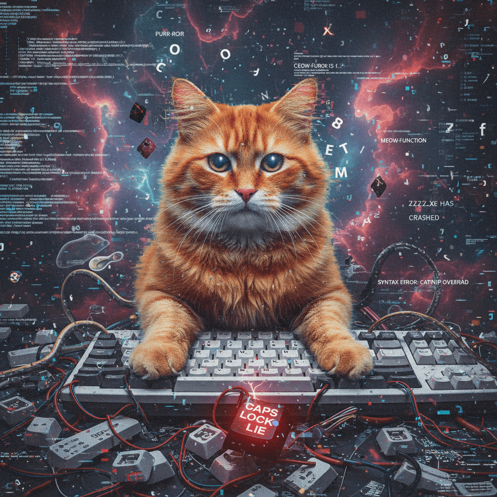 someone let their cat walk on the keyboard mid-fever dream