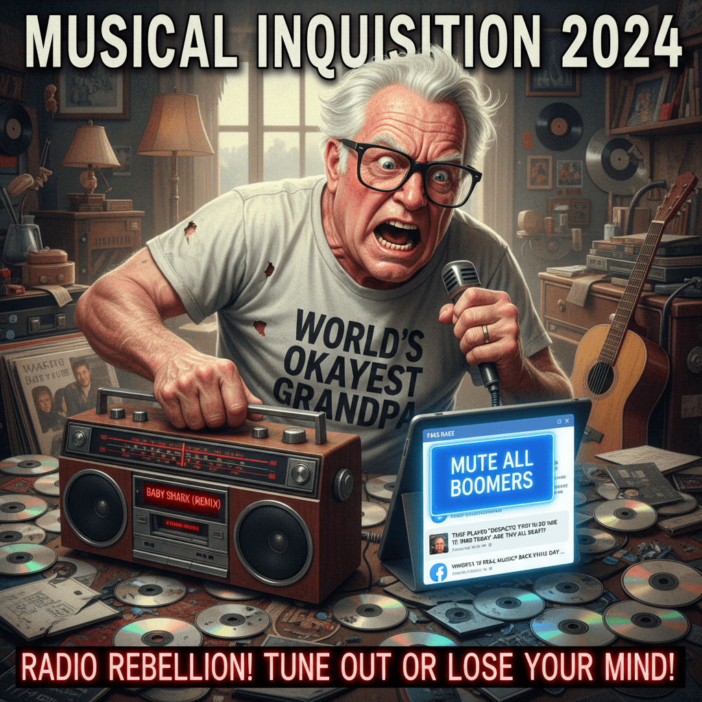 angry facebook grandpa discovers repetitive radio and has meltdown