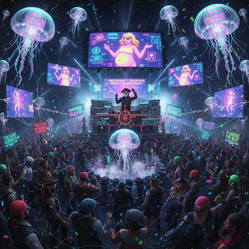 Lost pirates summoning chaos with synth jellyfish and pregnancy workshops