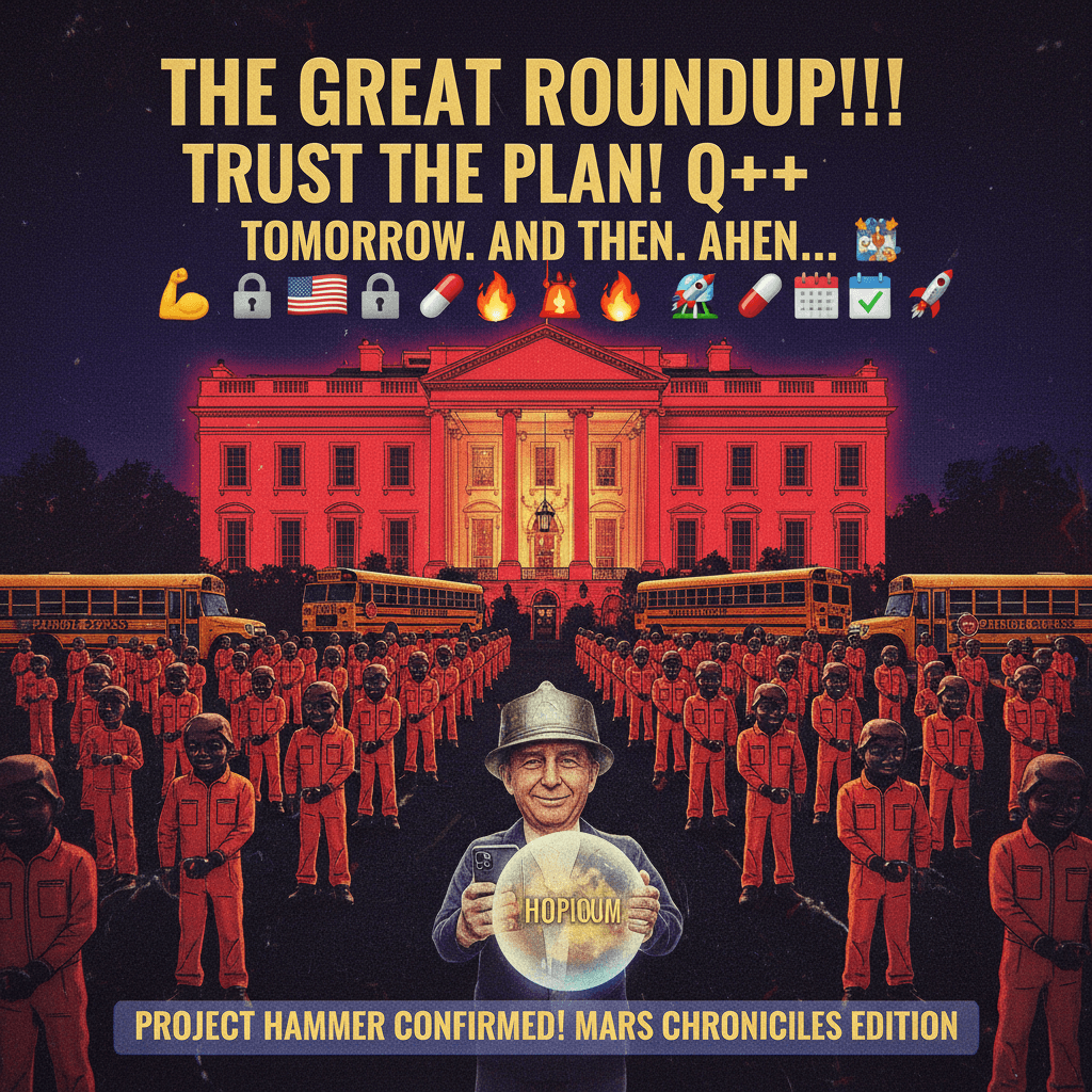 white house turned red = mass arrests (it's always tomorrow)