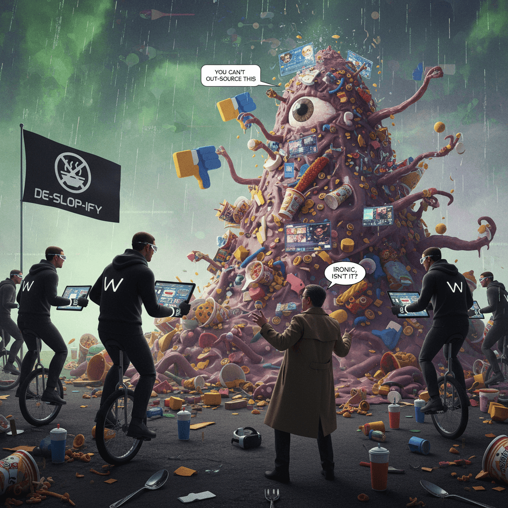 we're at war with slop (narrator: they were the slop)