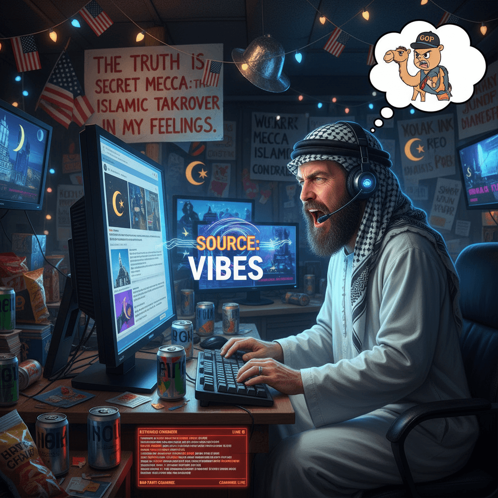 Tucker Carlson is basically a Muslim now (source: vibes)