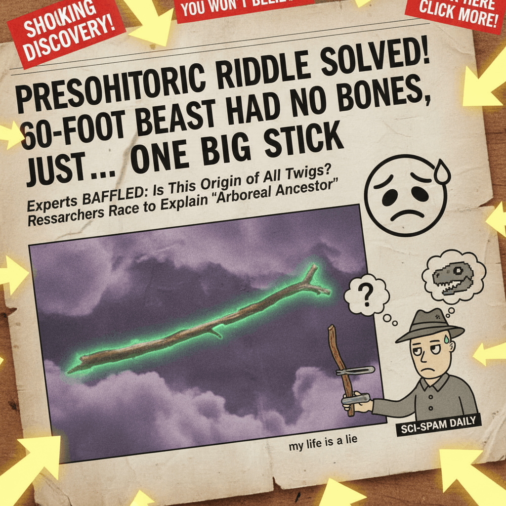 ancient mysterious fossil reveals... a stick? science journalism speedrun