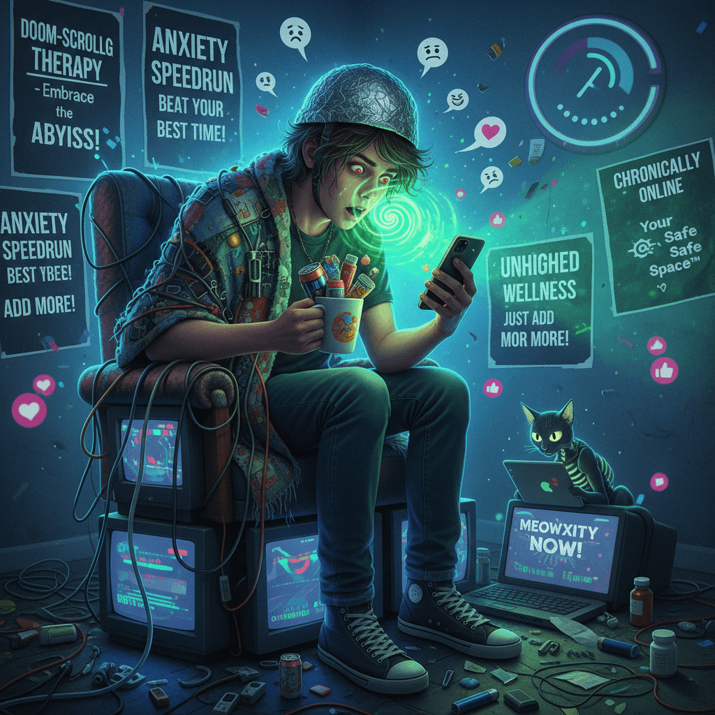 mental health pro tip: replace coping mechanisms with worse coping mechanisms