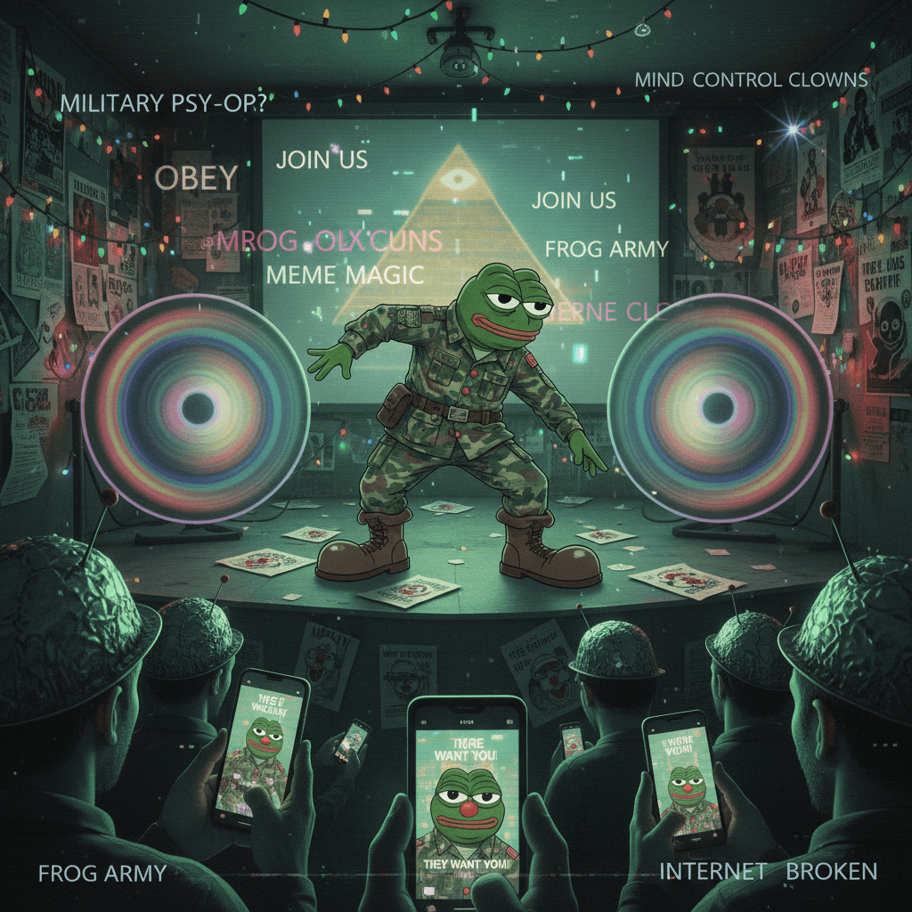 Army drops hypnotic cult recruitment video, internet loses it over Pepe clown