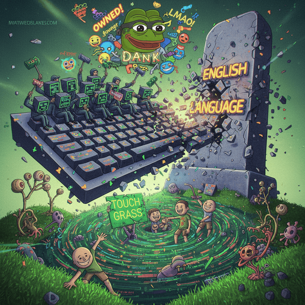 broke the english language to own the grass-touching normies