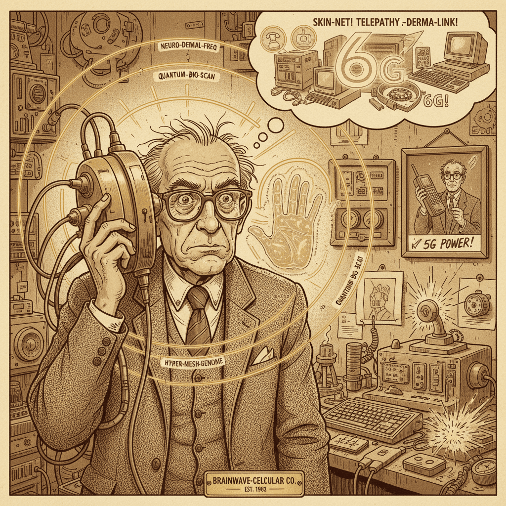 man invents 6G skin-scanning technology in his head