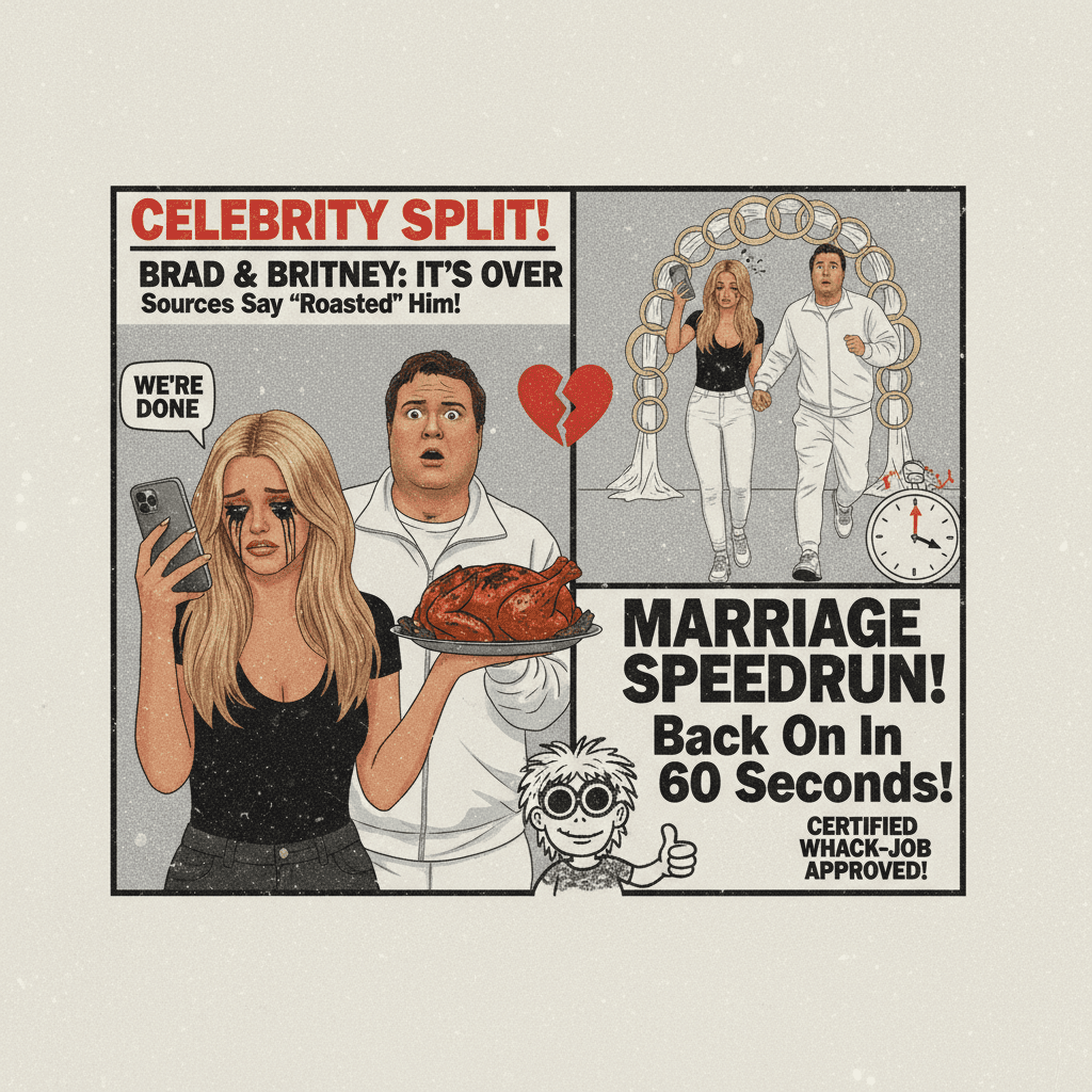 wife roasts husband with fake breakup accusation, very normal