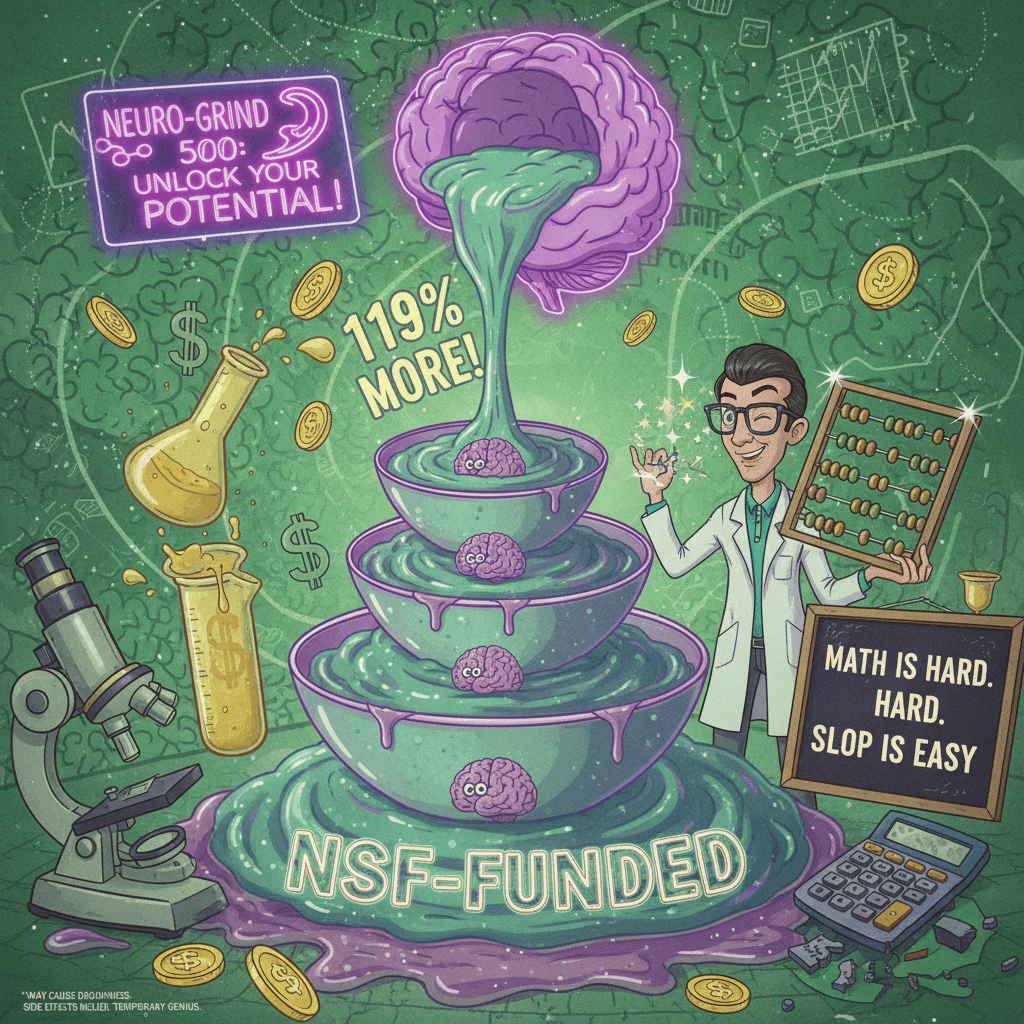 NSF-backed slop that makes your brain 119% better (math not included)