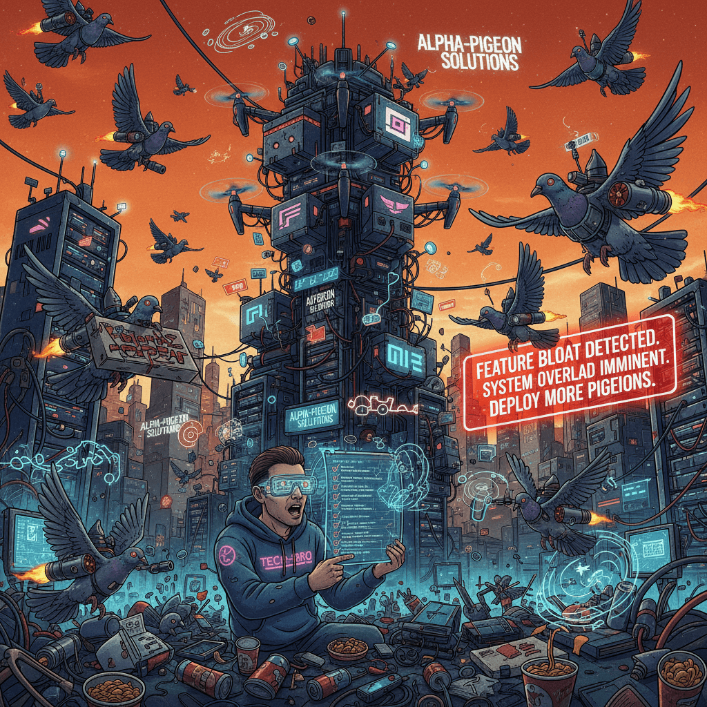 Alpha-Pigeon Solutions: when your startup's delivery system has too many features