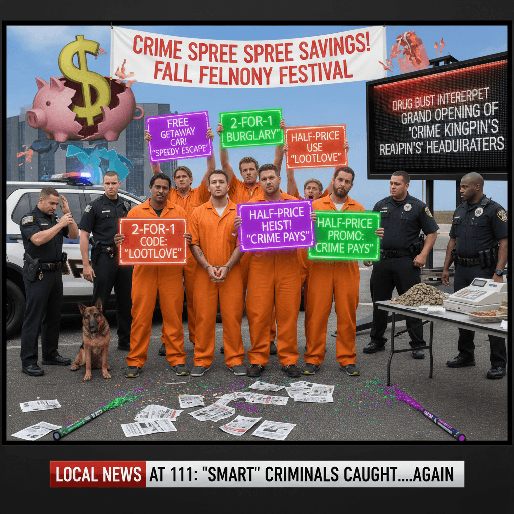 Nothing says 'we're smart criminals' like promo codes for felonies