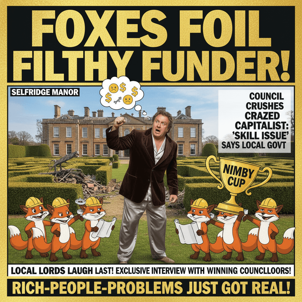 Rich man mad about foxes, loses to council anyway (skill issue)