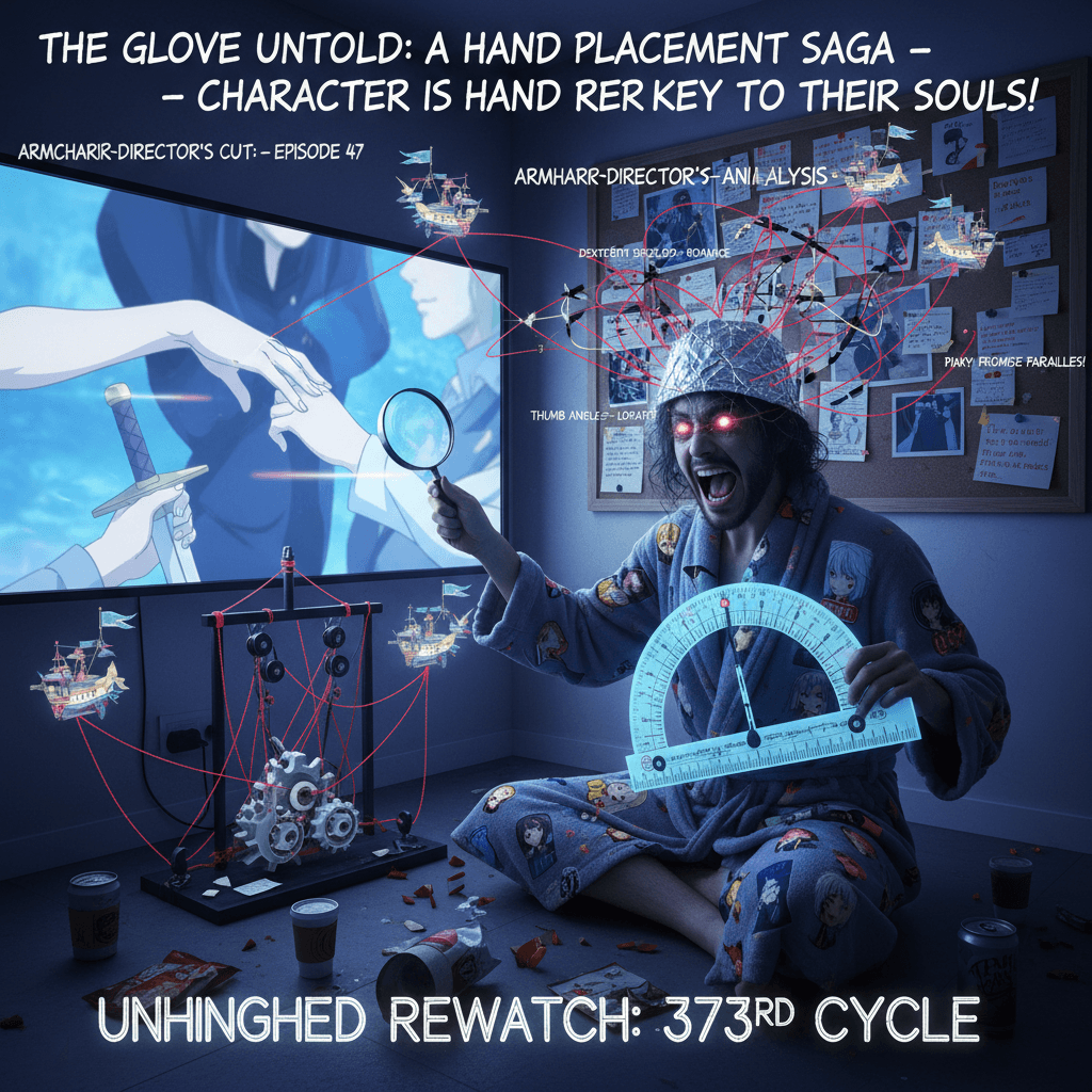 chronically online fan discovers hand placement in scene, calls it character development