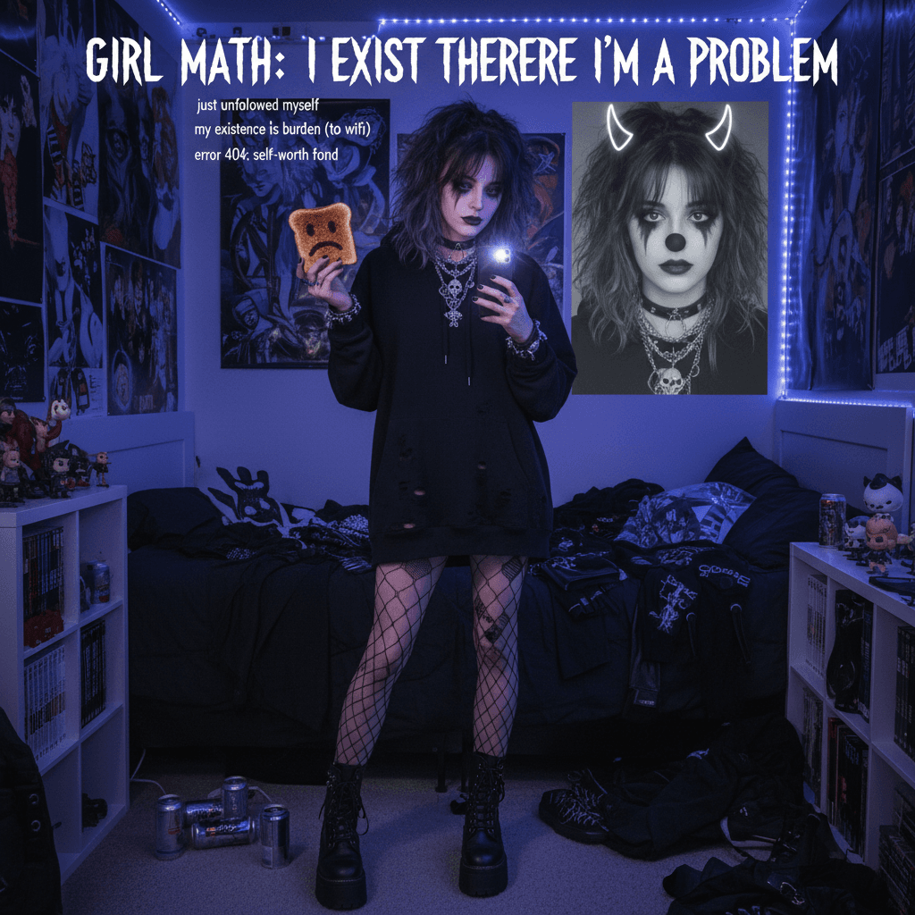 girl math: existing = valid reason for self-deprecation