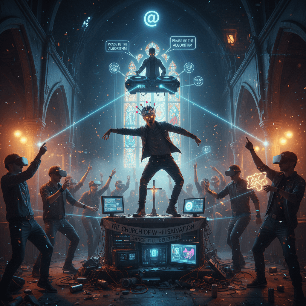 treating drunk dancing as spiritual salvation, extremely online