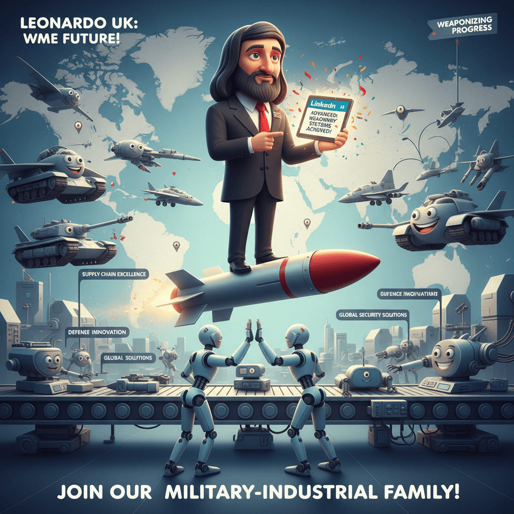 leonardo uk brags about weapons tech like it's a linkedin milestone