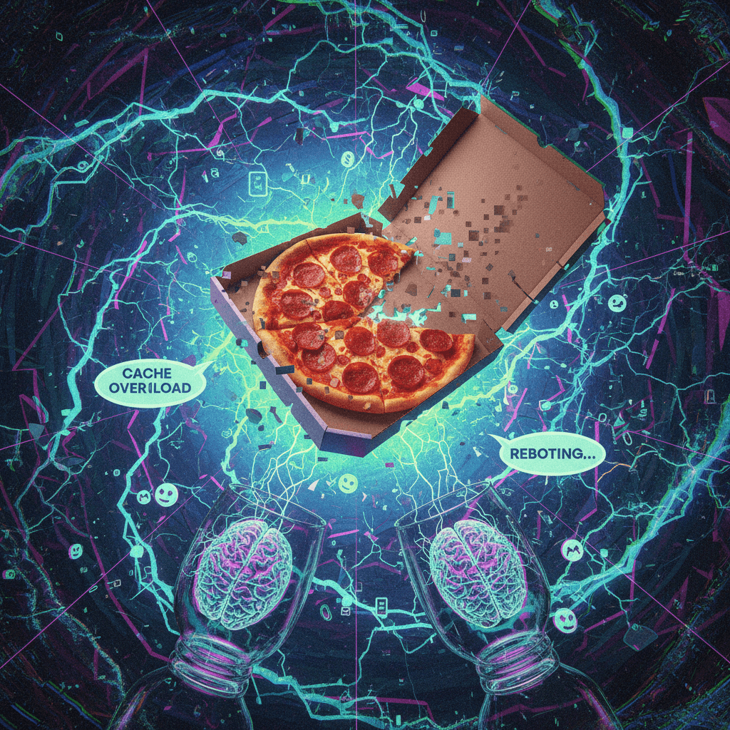 schrödinger's pizza in a corrupted simulation with shaken brains