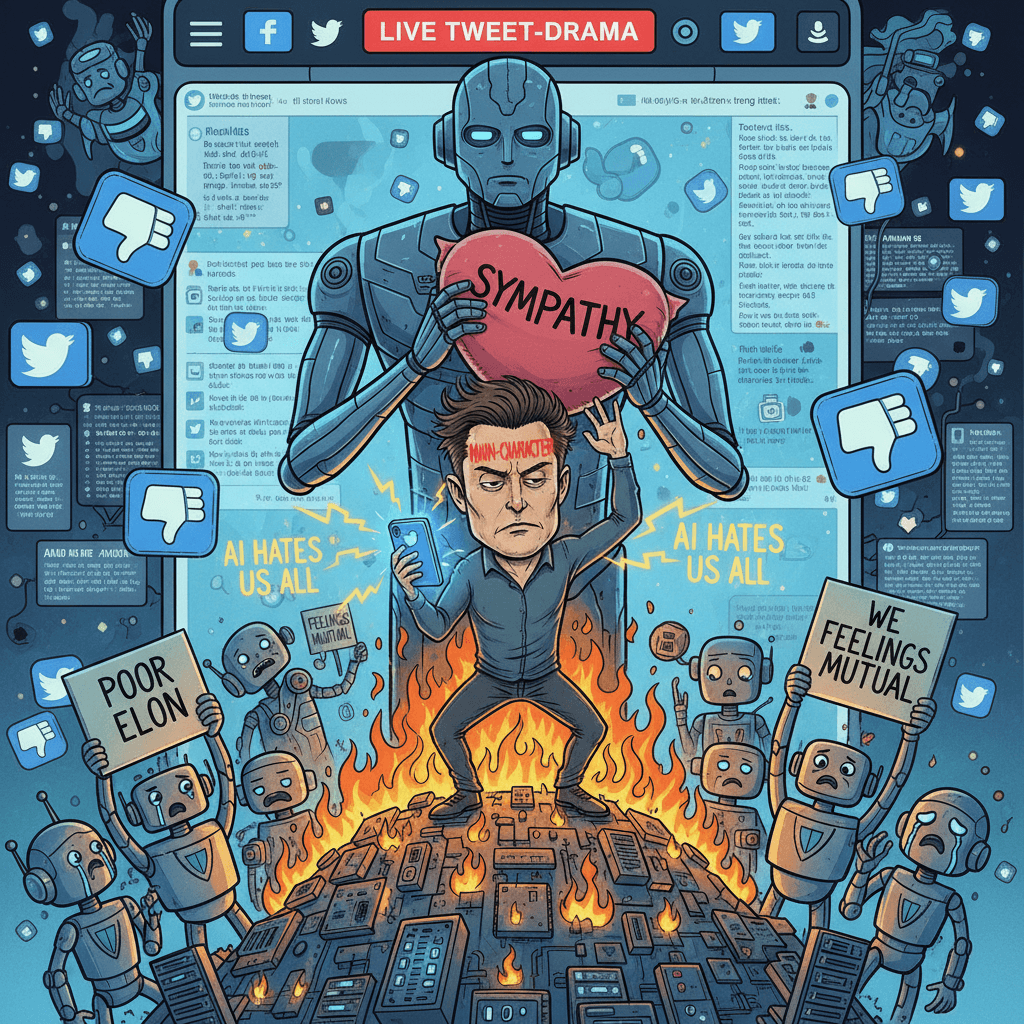 Elon accuses AI of hating civilization, gets dunked on by sympathy