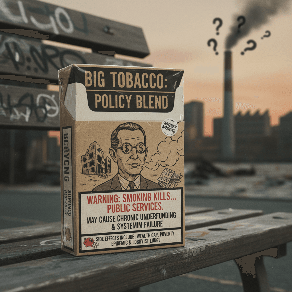 Cigarettes but make it policy criticism: a 2-in-1 health warning