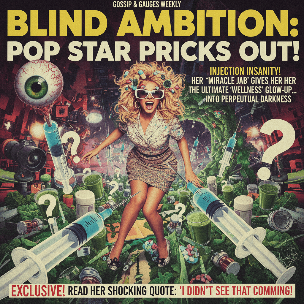 famous person blames injectable for spontaneous blindness, very normal