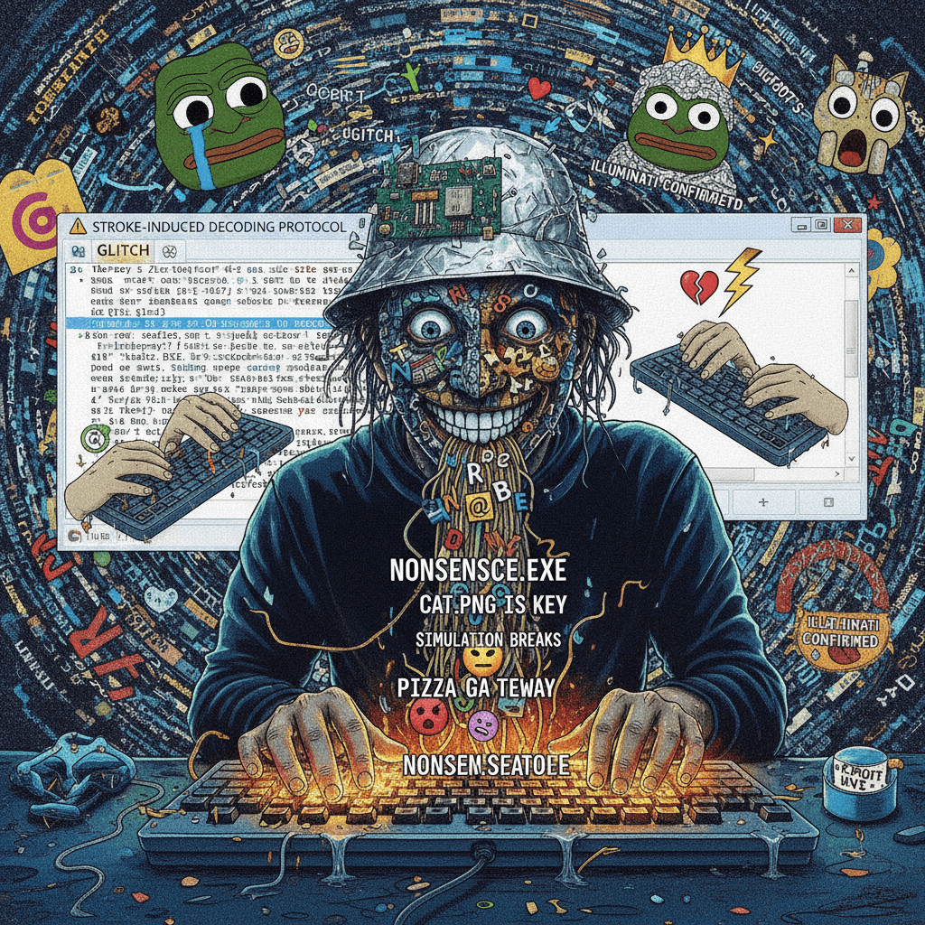 Unhinged mask manifesto decoded via stroke-induced word processor