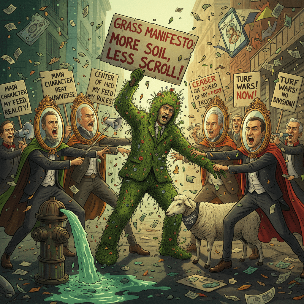 Touch grass energy meets main character disorder