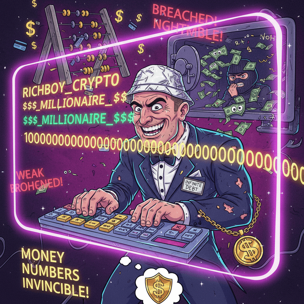 Man really said 'financial status + numbers = unbreakable'