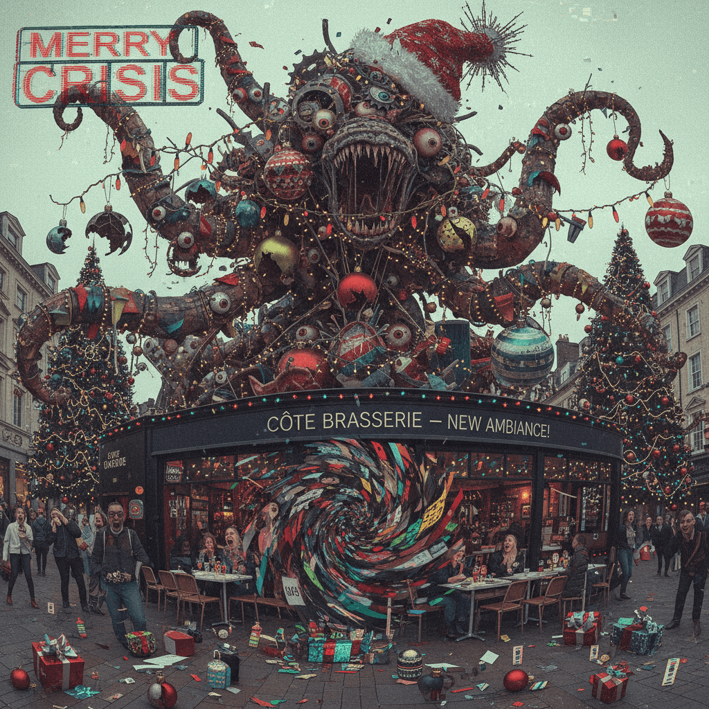 100ft tall eldritch abomination approved for Christmas; Côte Brasserie's new ambiance