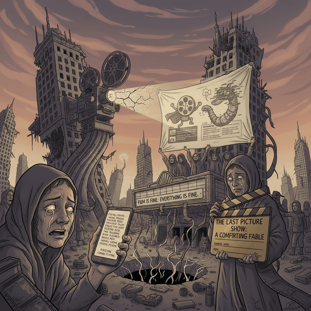 Film saves civilization, apparently. Very cool, very normal take.