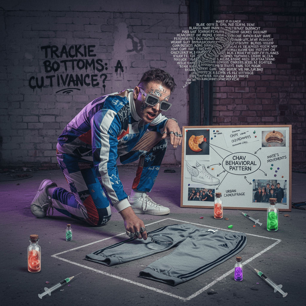 Drug-addled fashion CSI breaks down trackie pants sociology