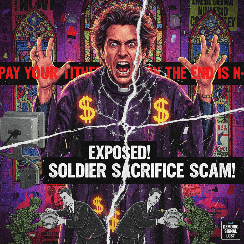 biblical rant cuts off mid-sentence like a possessed livestream