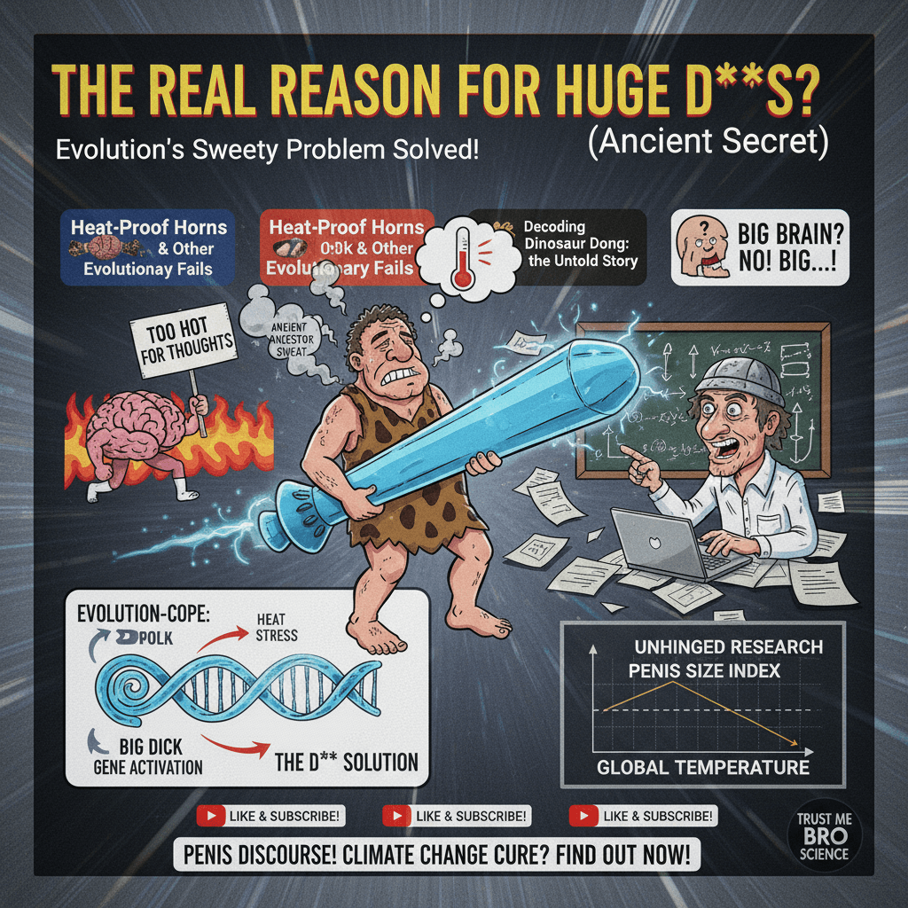ancient ancestors couldn't handle the heat so evolution made big dicks