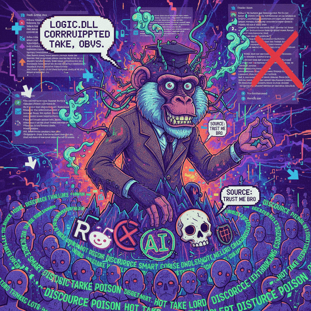 guy who thinks saying 'schizophrenic baboon' makes his take smarter