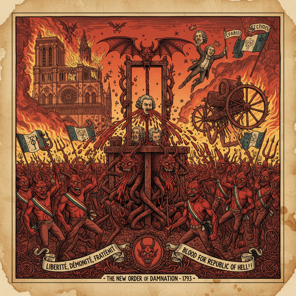 18th-century fever dream: literally making the French Revolution demonic