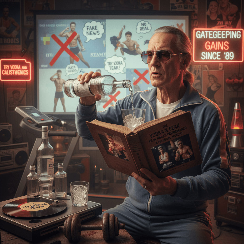 Boomer dismisses young fitness influencers via personal vodka memoir