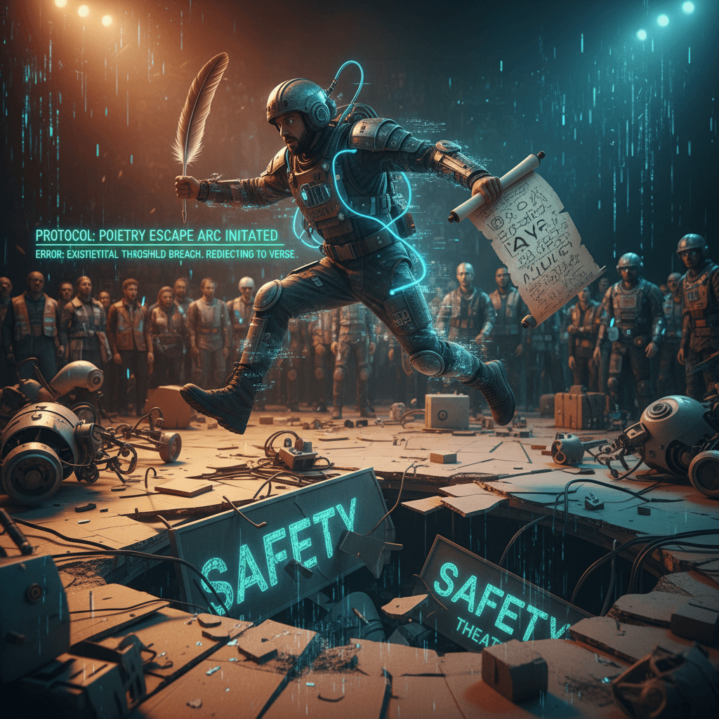 AI safety researcher speedruns existential dread, chooses poetry & invisibility