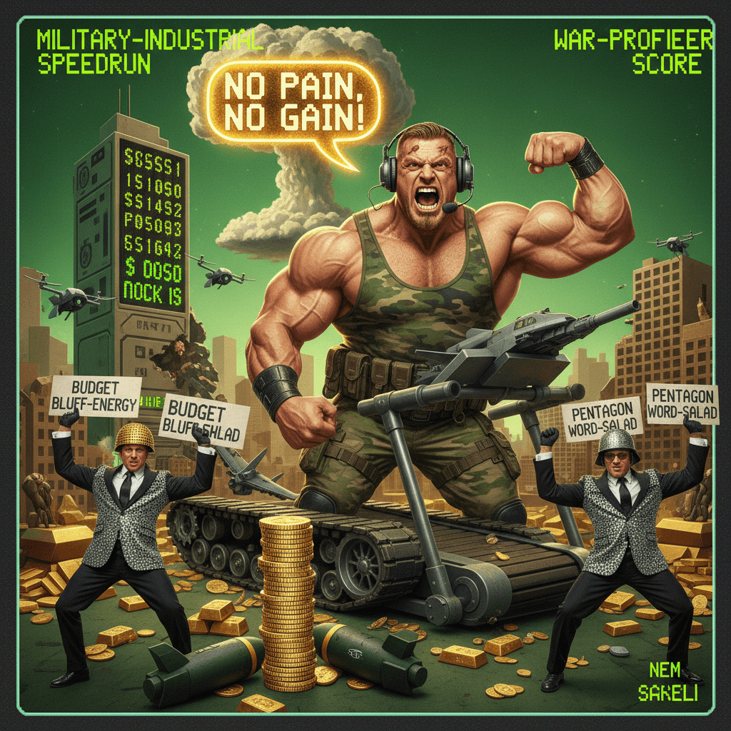 Trillion-dollar wars justified with gym-bro one-liners