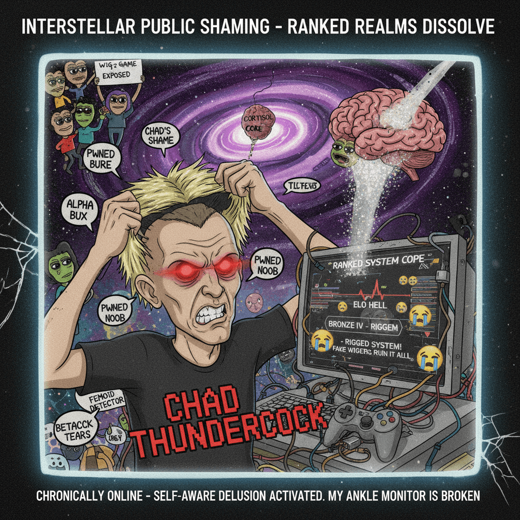 Chad gets exposed for wig gaming, cortisol goes interstellar