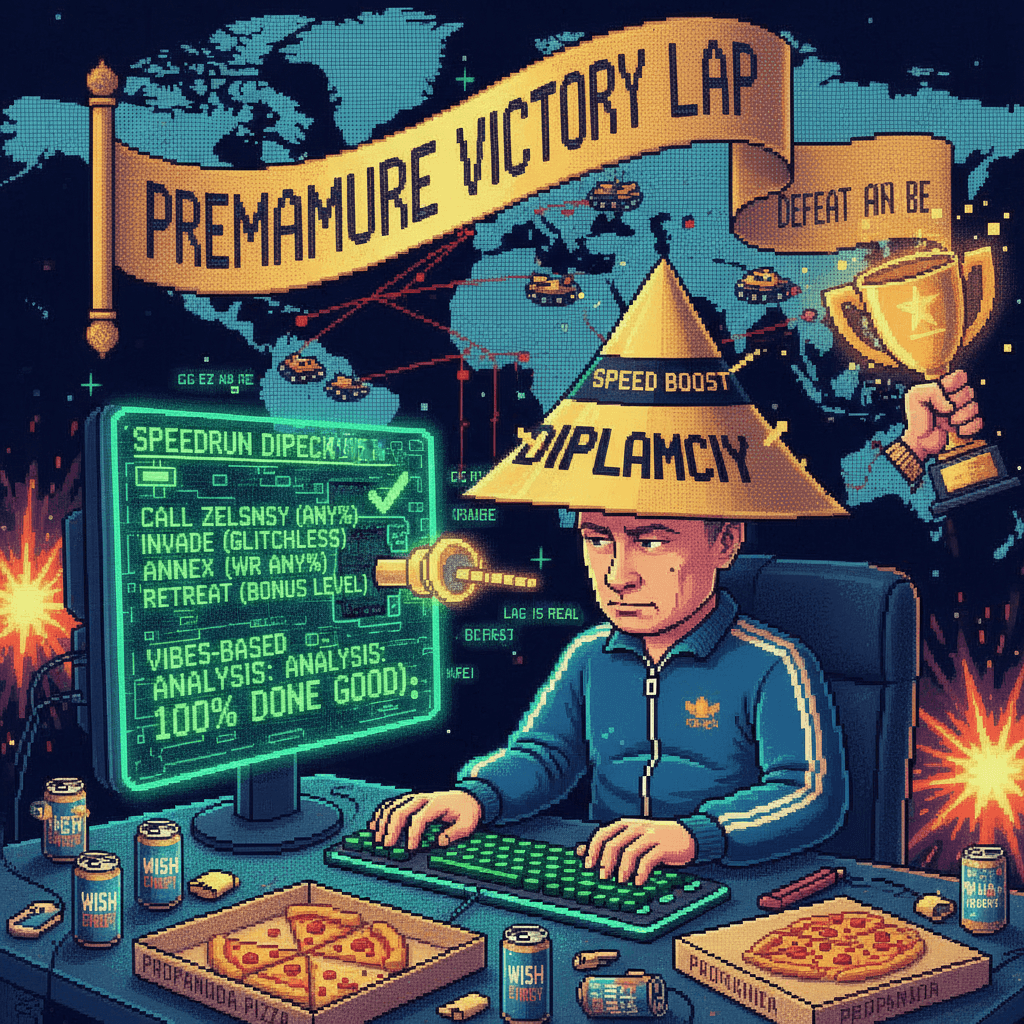 Putin's losing checklist: speedrun diplomacy edition ft. vibes-based analysis