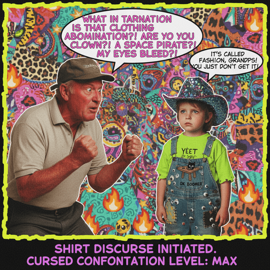 Boomer loses mind over child's questionable fashion choices