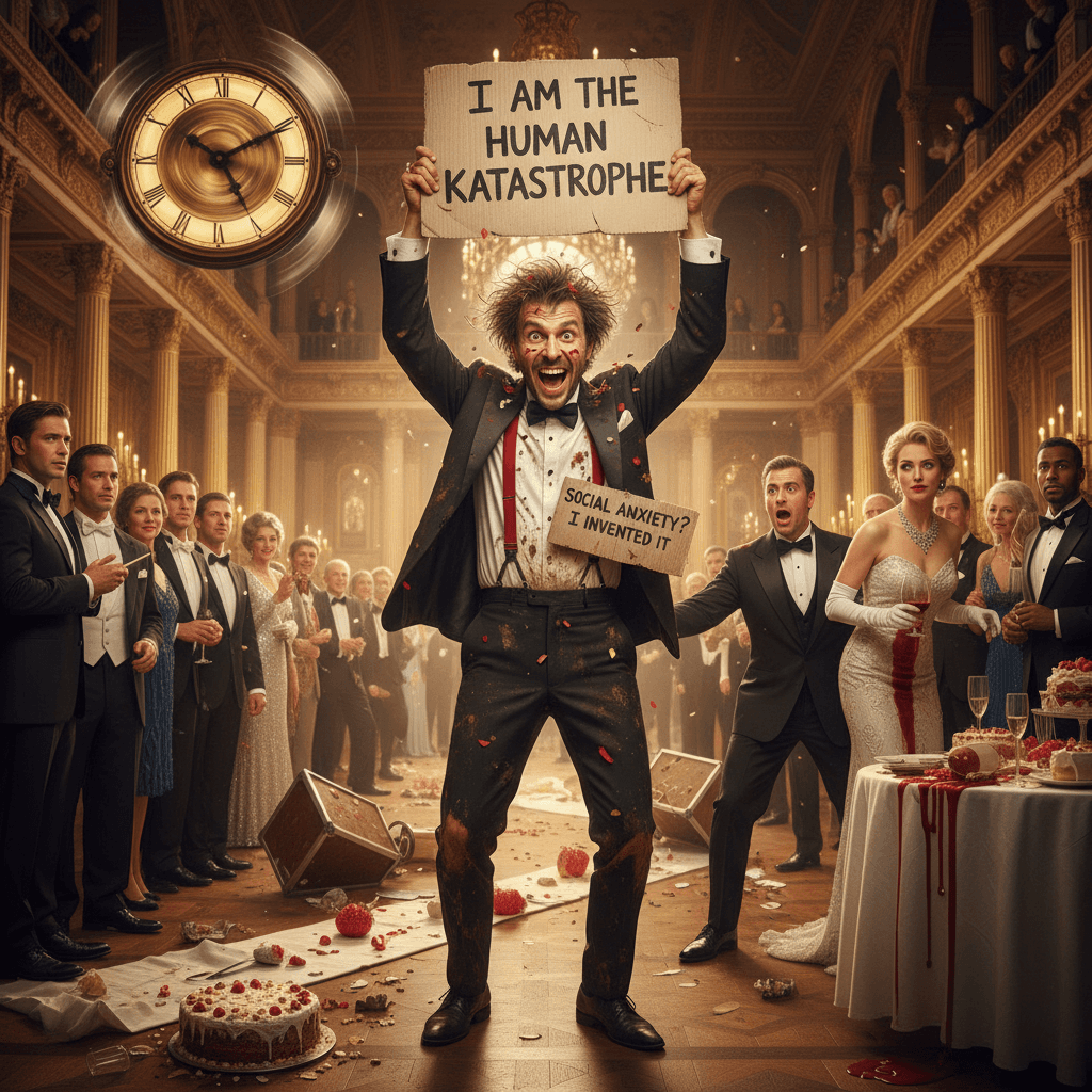 man accidentally admits he was a disaster at fancy people party