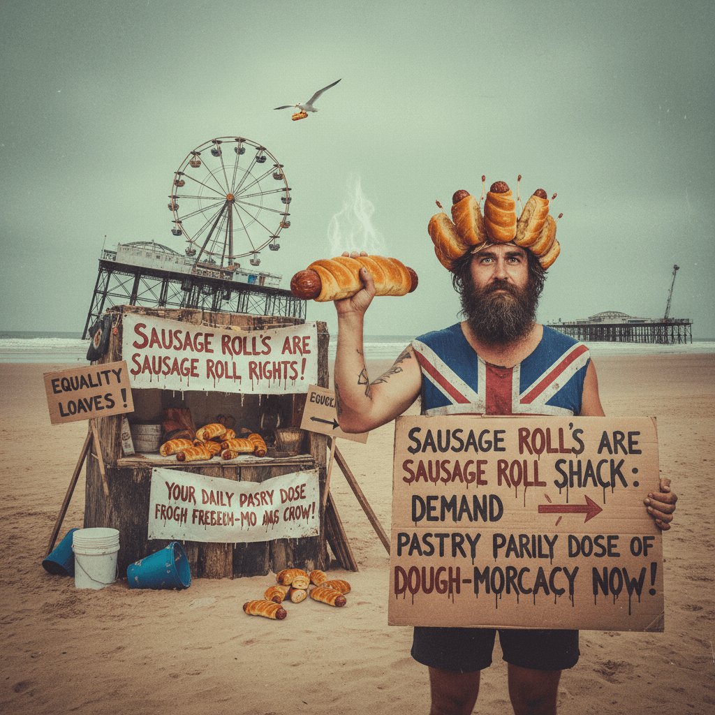 Skegness man discovers sausage rolls, immediately confuses them with human rights