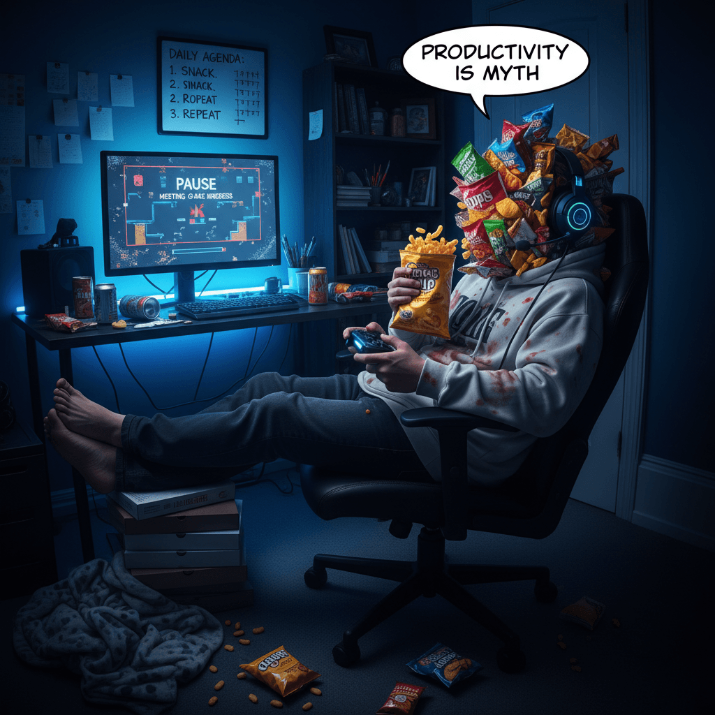 POV: your wfh friend's 'meetings' are just snack breaks